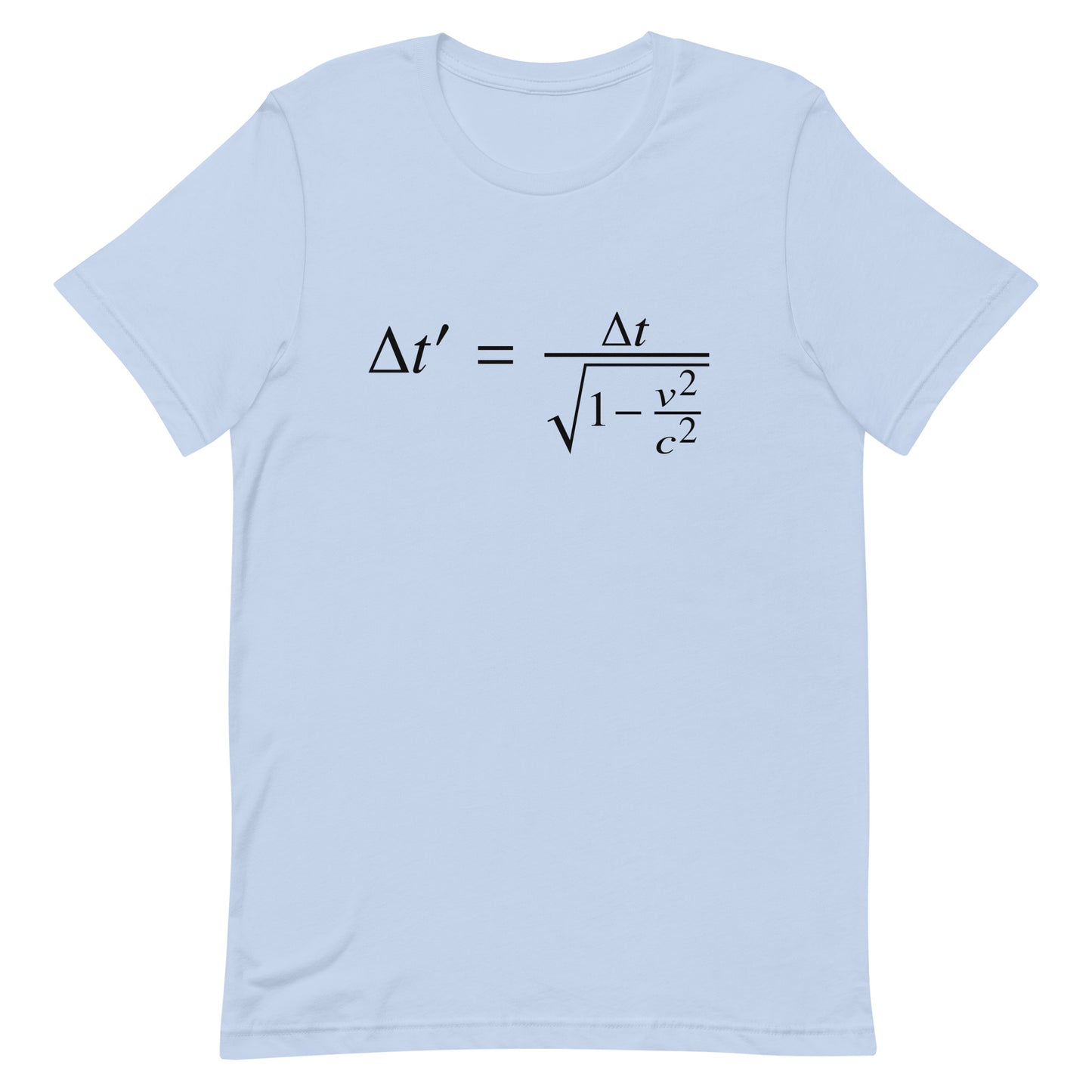 Mockup of Baby Blue T-Shirt with Time Dilation