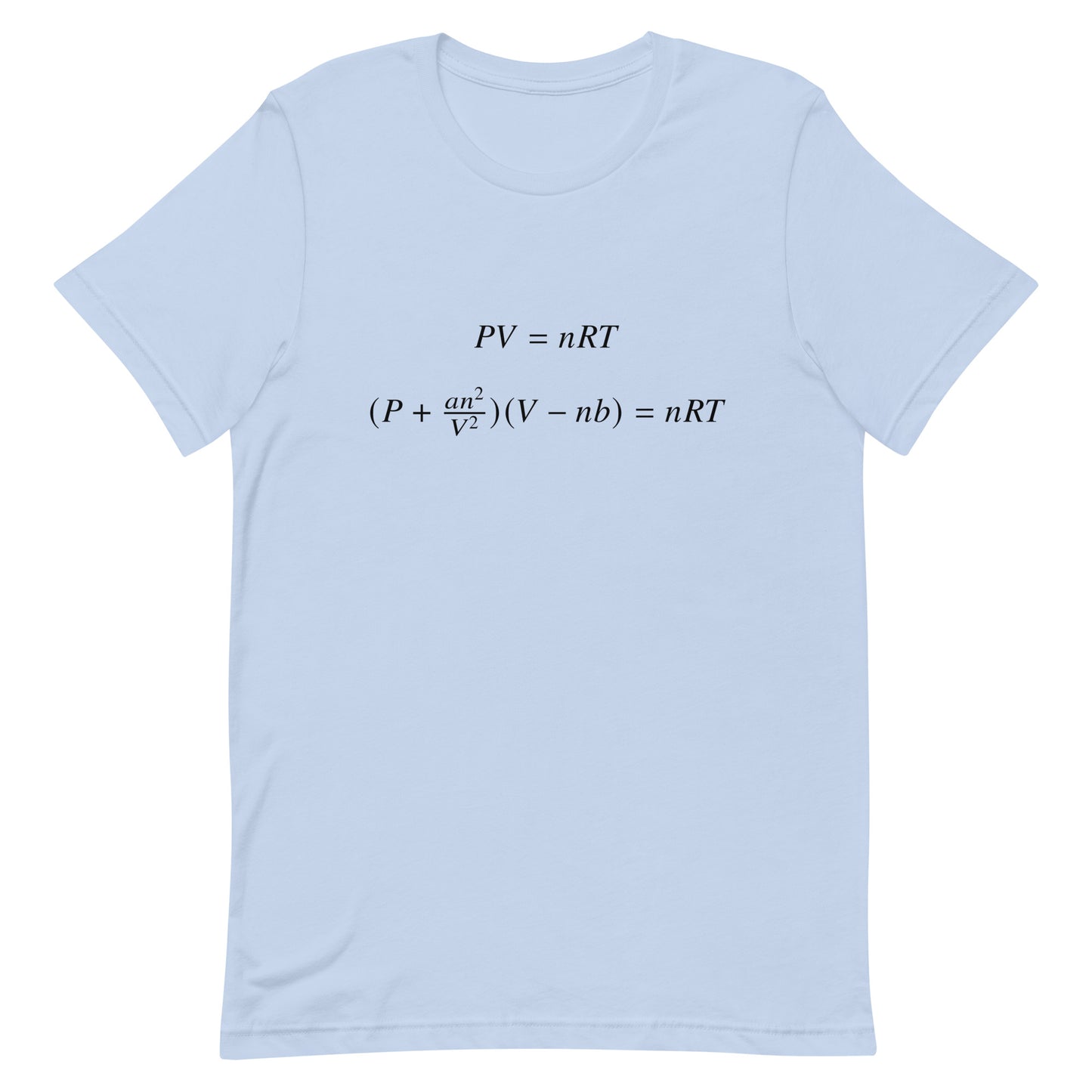 Mockup of Baby Blue T-Shirt with Gas Laws
