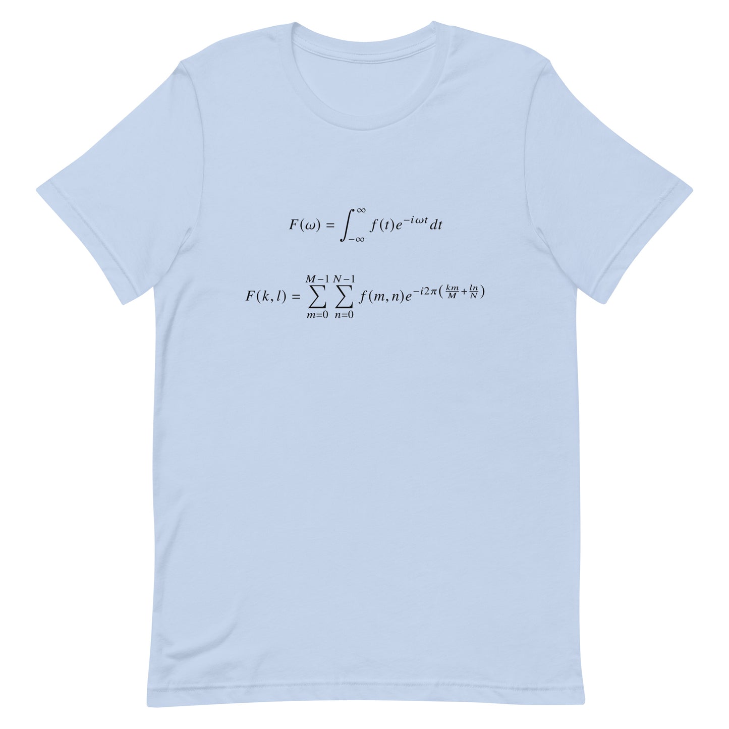 Mockup of Baby Blue T-Shirt with Fourier Transform