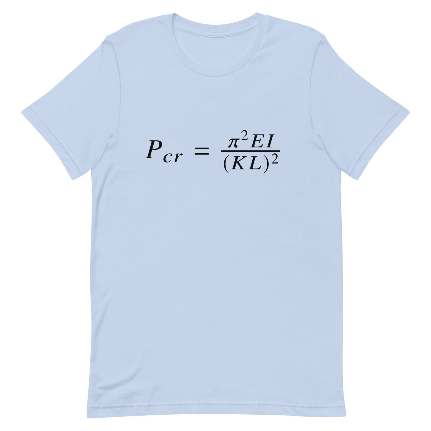 Mockup of Baby Blue T-Shirt with Load-Bearing Column Equation