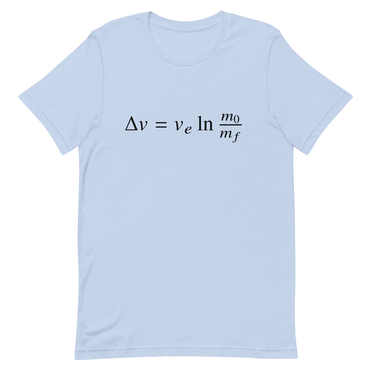 Mockup of Baby Blue T-Shirt with Rocket Equation