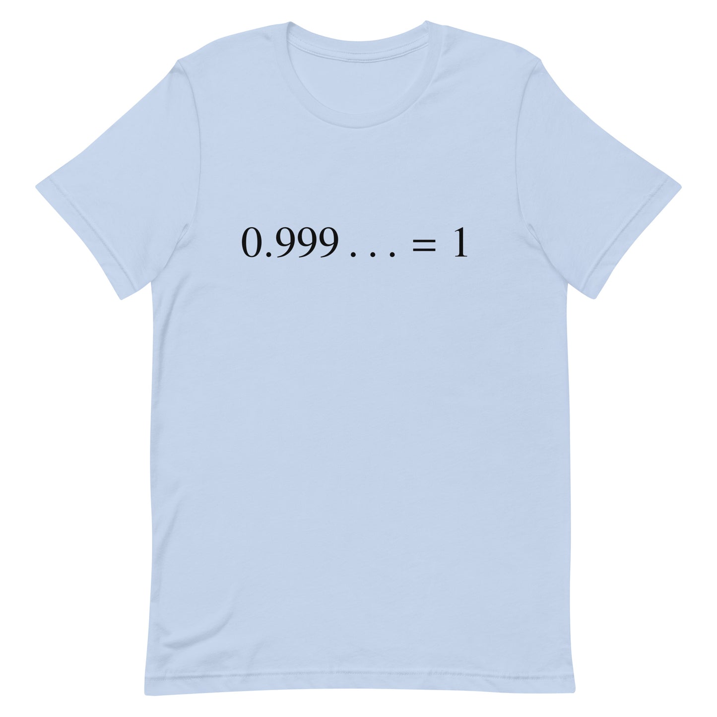 Mockup of Baby Blue T-Shirt with Repeating Decimal Identity