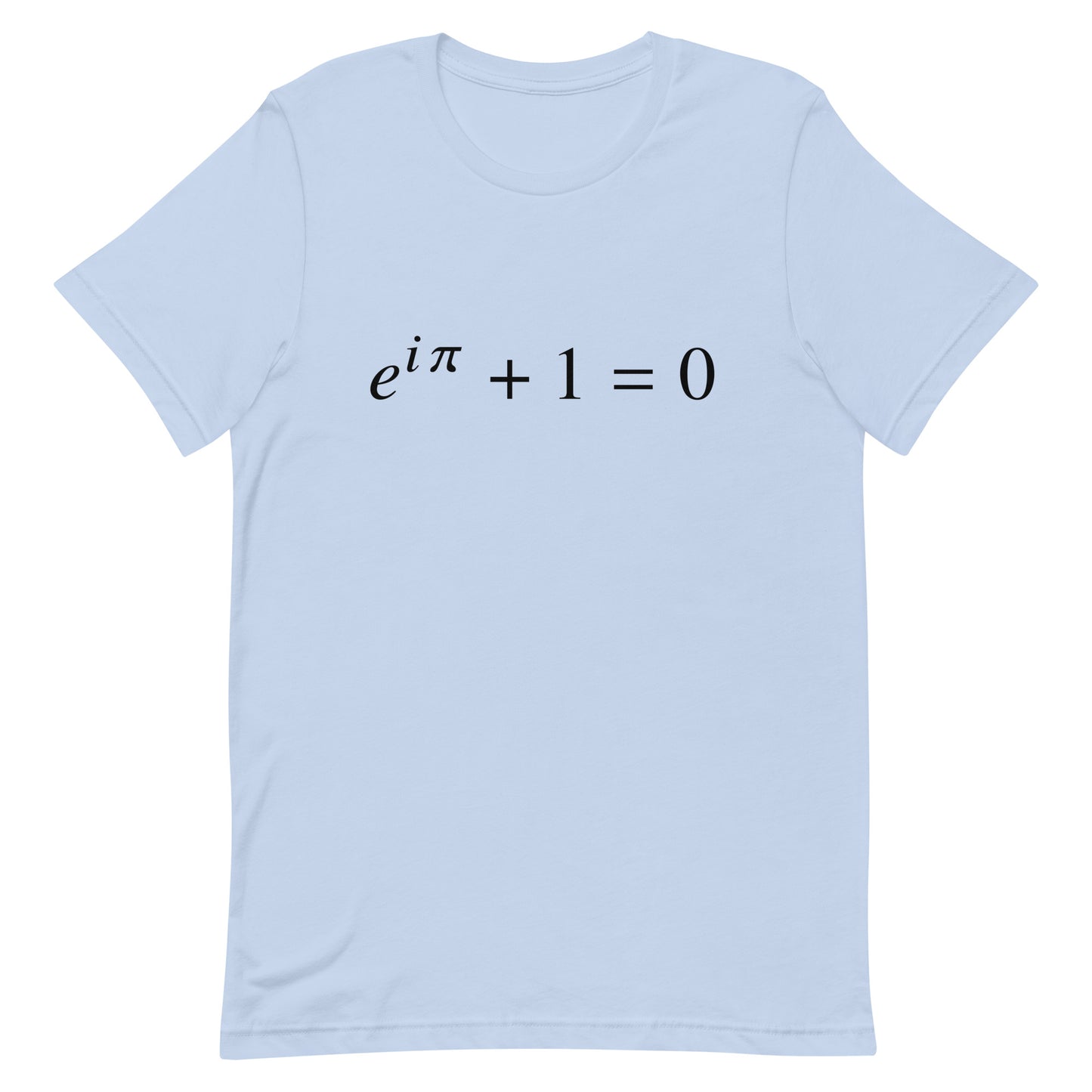 Mockup of Baby Blue T-Shirt with Euler's Identity