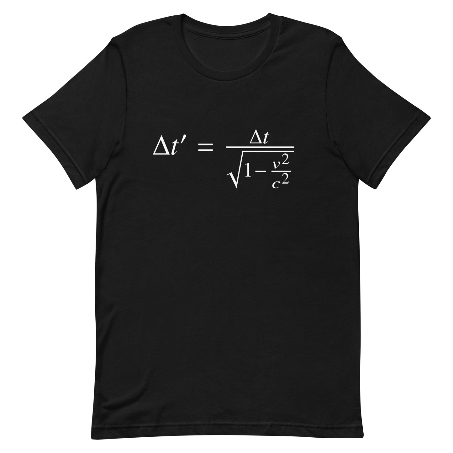 Mockup of Black T-Shirt with Time Dilation