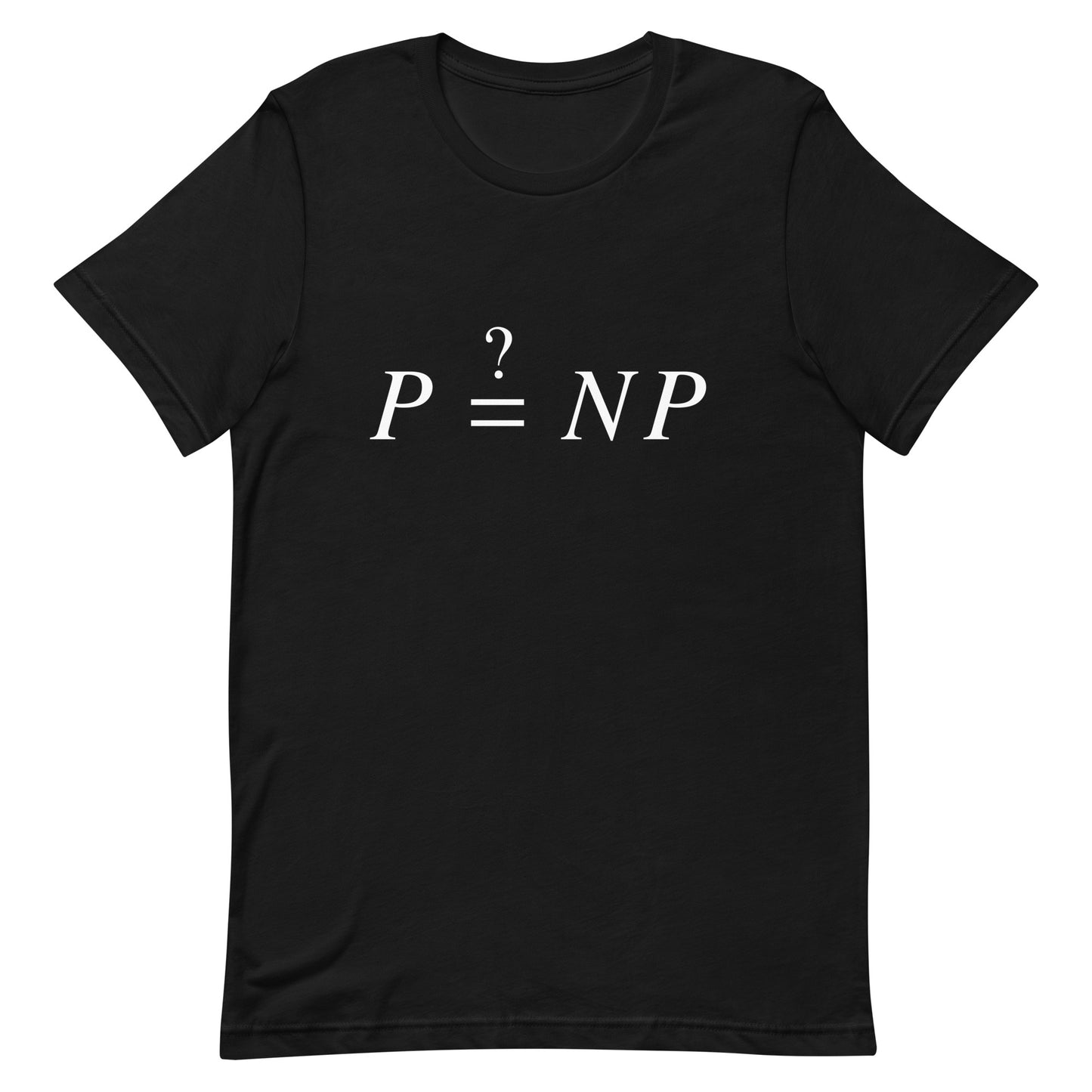 Mockup of Black T-Shirt with P versus NP