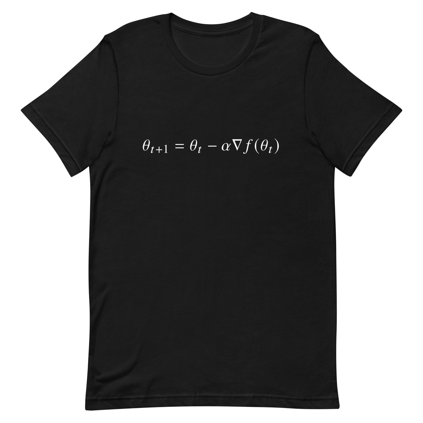 Mockup of Black T-Shirt with Gradient Descent