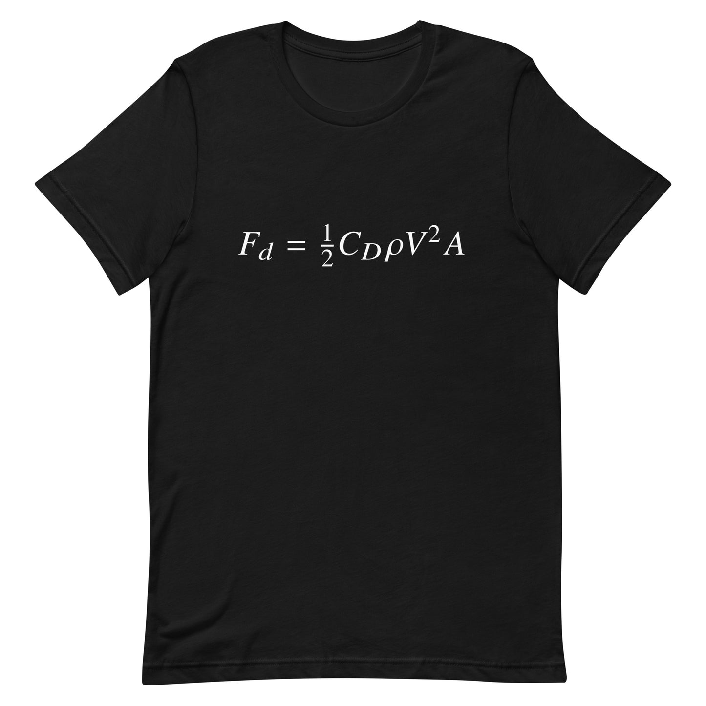 Mockup of Black T-Shirt with Drag Equation