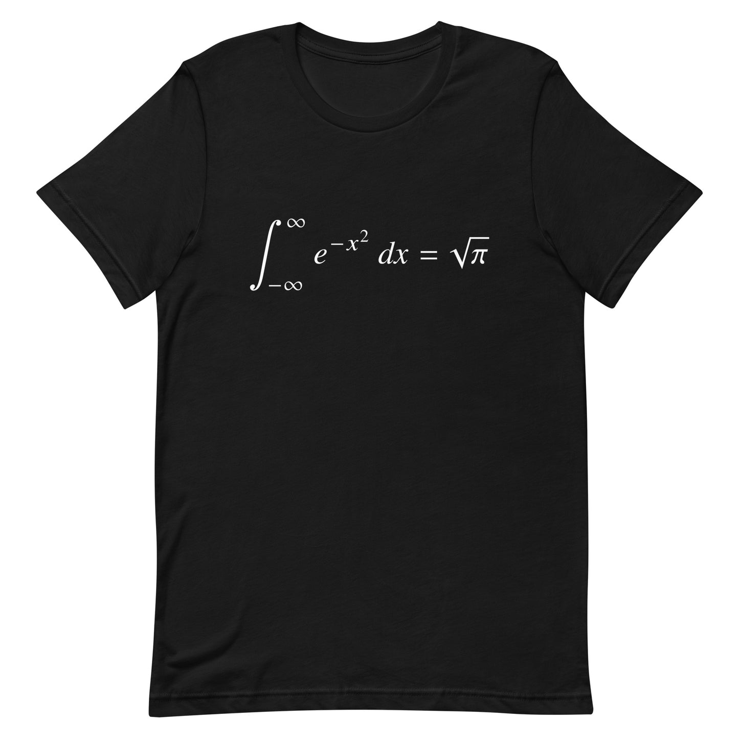 Mockup of Black T-Shirt with Gaussian Integral