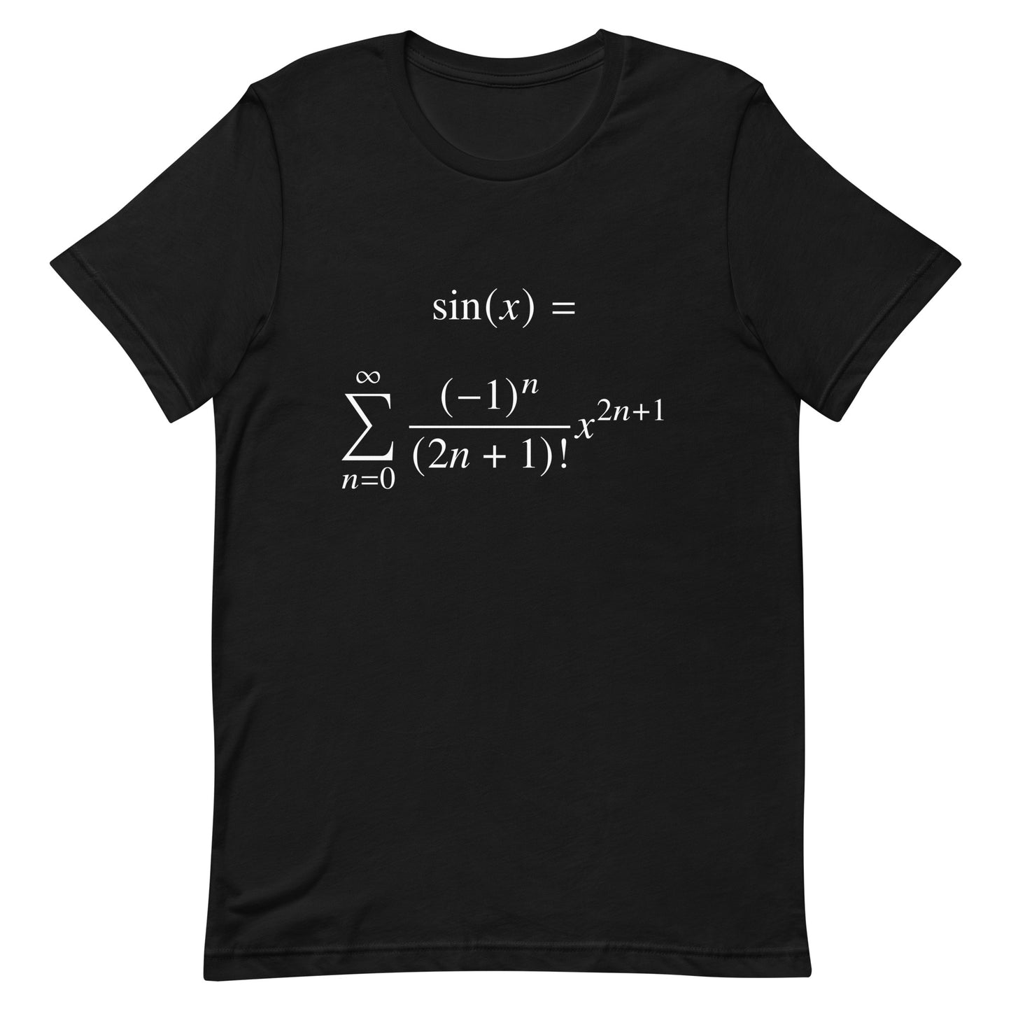 Mockup of Black T-Shirt with Taylor Series sin x