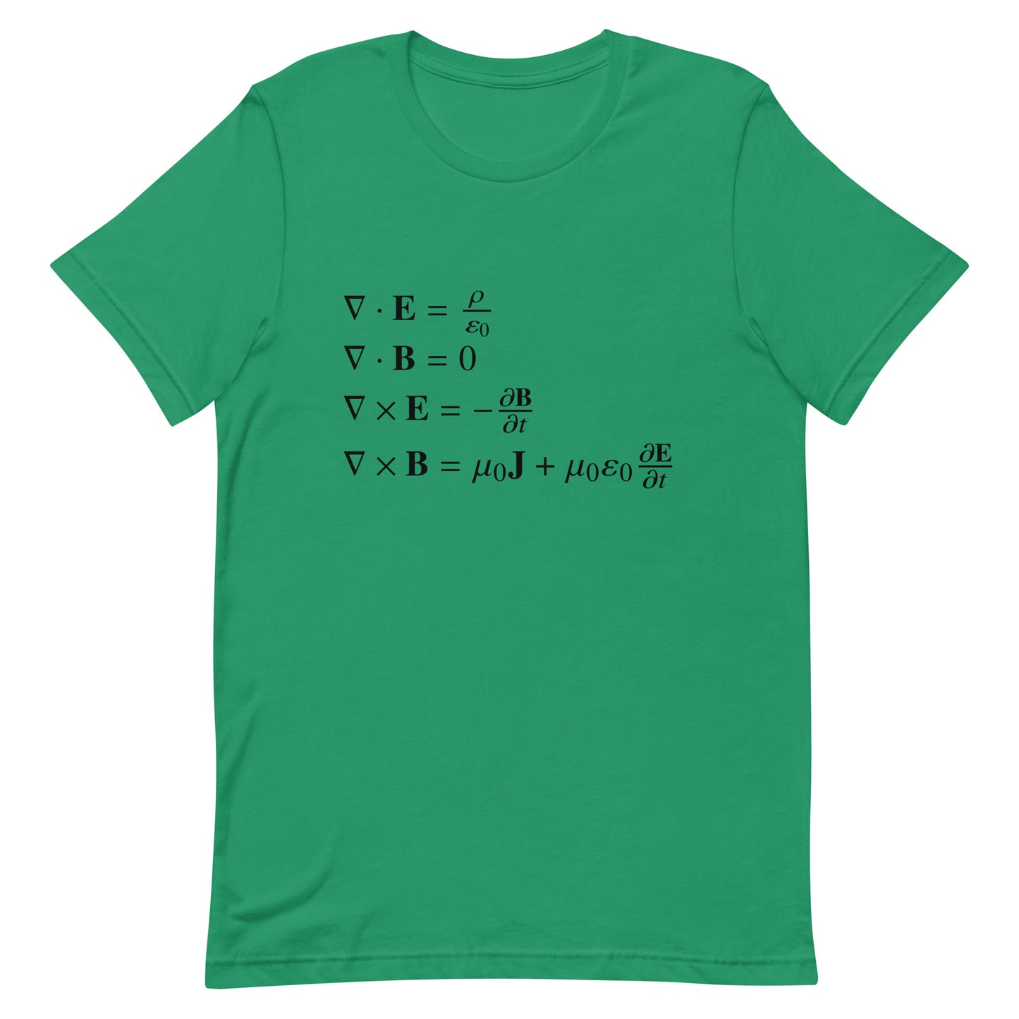Mockup of Kelly T-Shirt with Maxwell's Equations