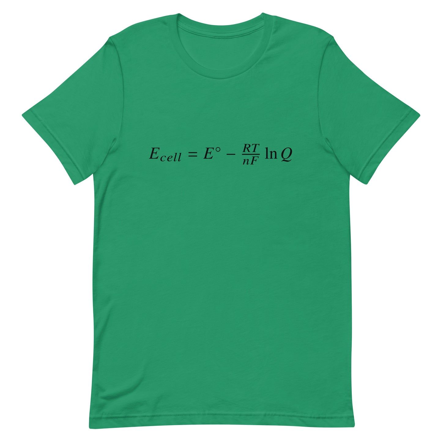 Mockup of Kelly T-Shirt with Nernst Equation
