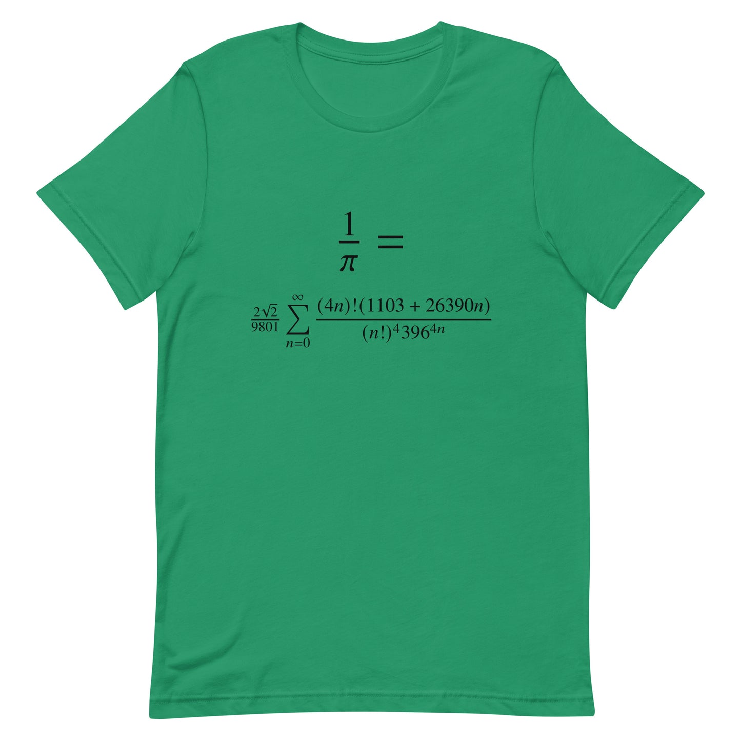 Mockup of Kelly T-Shirt with Ramanujan's Infinite Pi