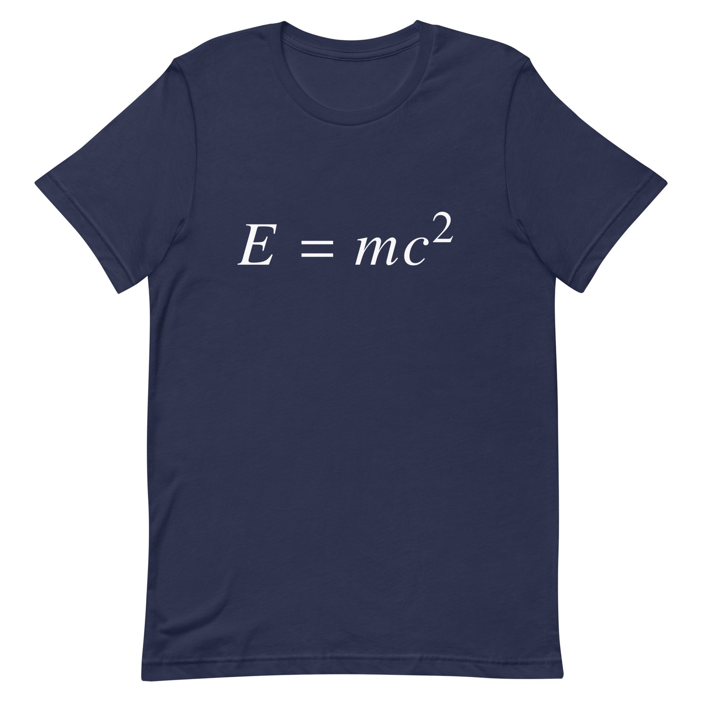 Mockup of Navy T-Shirt with Mass-energy equivalence