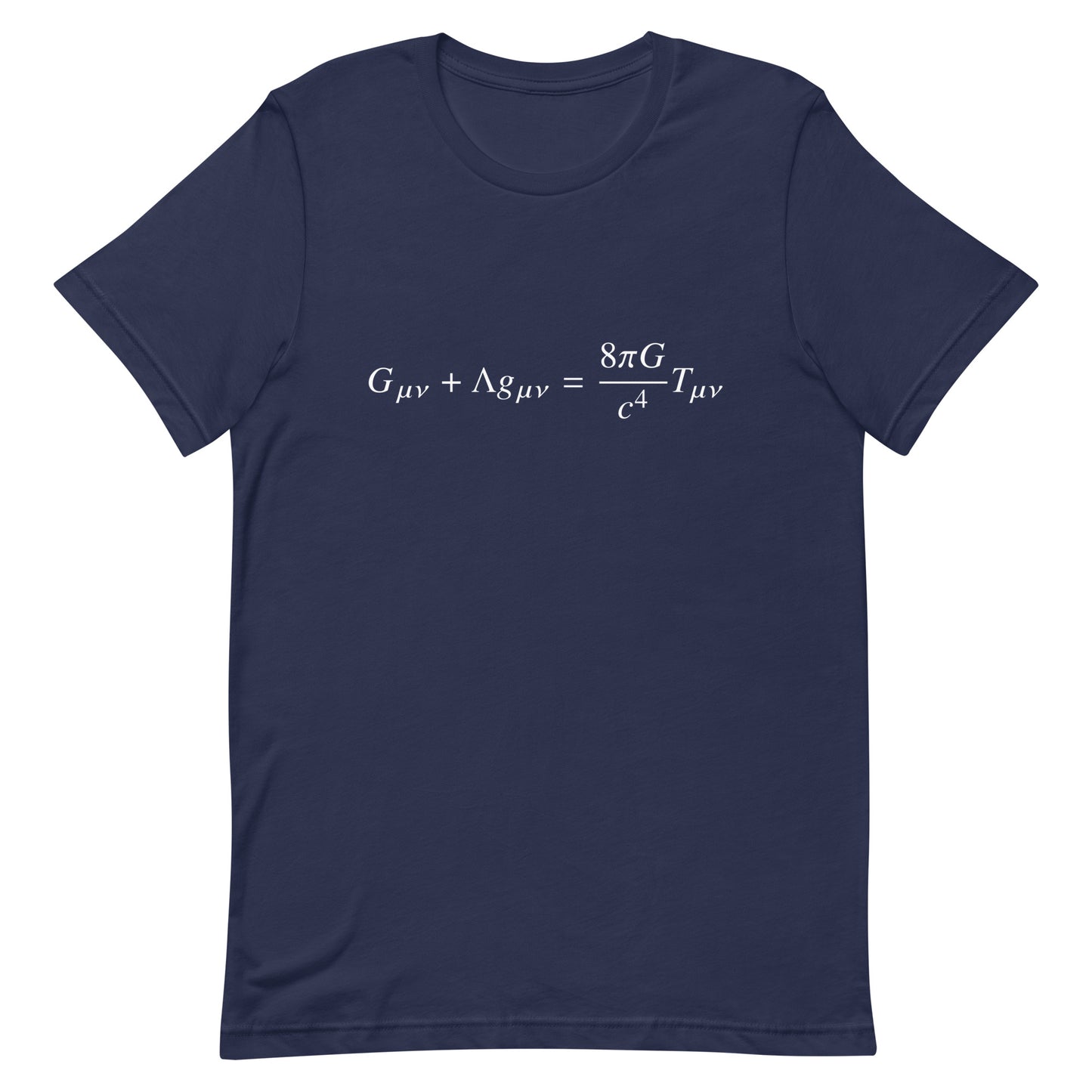 Mockup of Navy T-Shirt with General Relativity