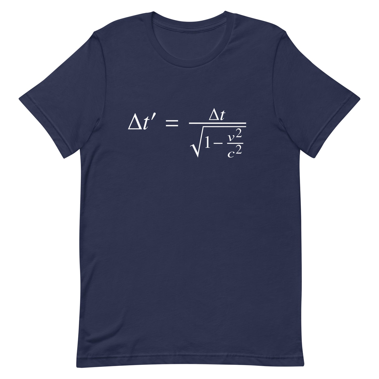 Mockup of Navy T-Shirt with Time Dilation