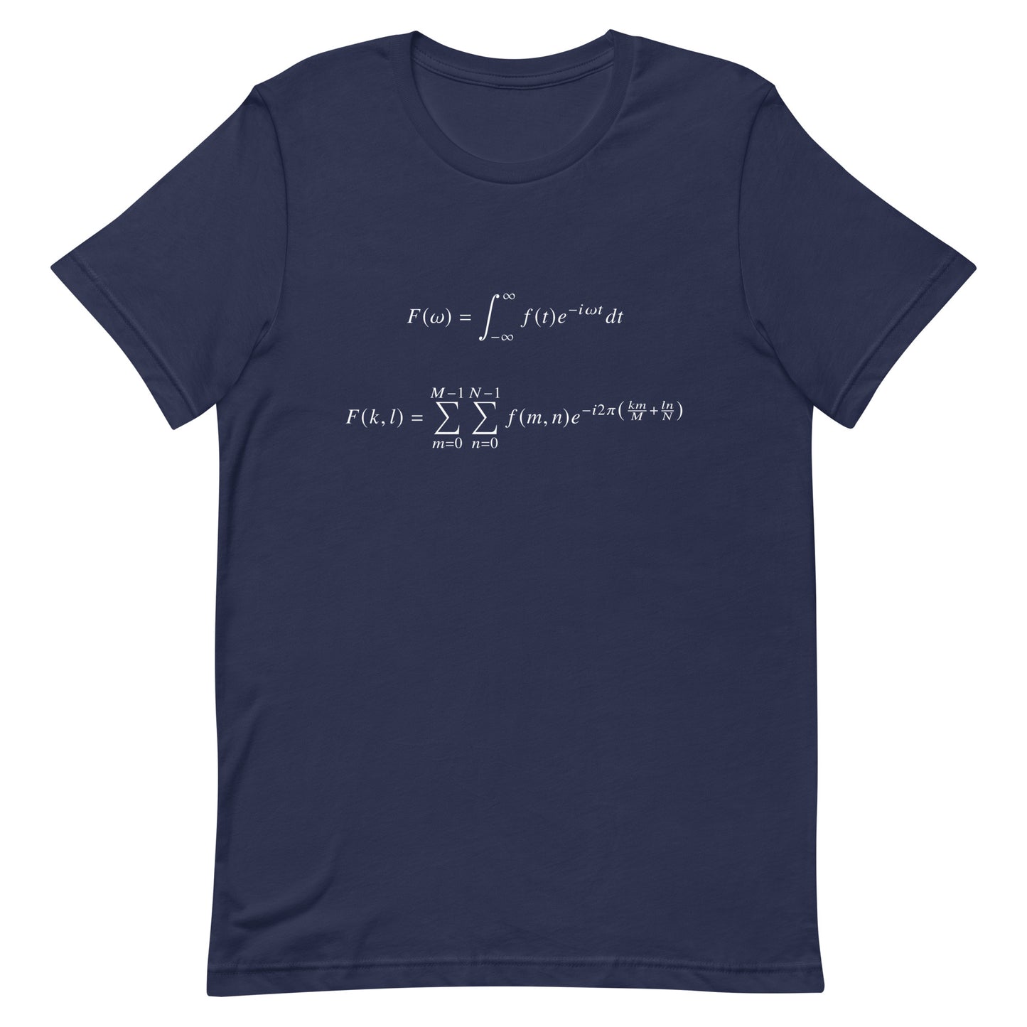 Mockup of Navy T-Shirt with Fourier Transform