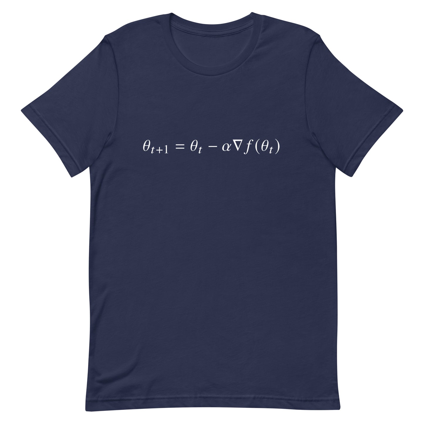 Mockup of Navy T-Shirt with Gradient Descent
