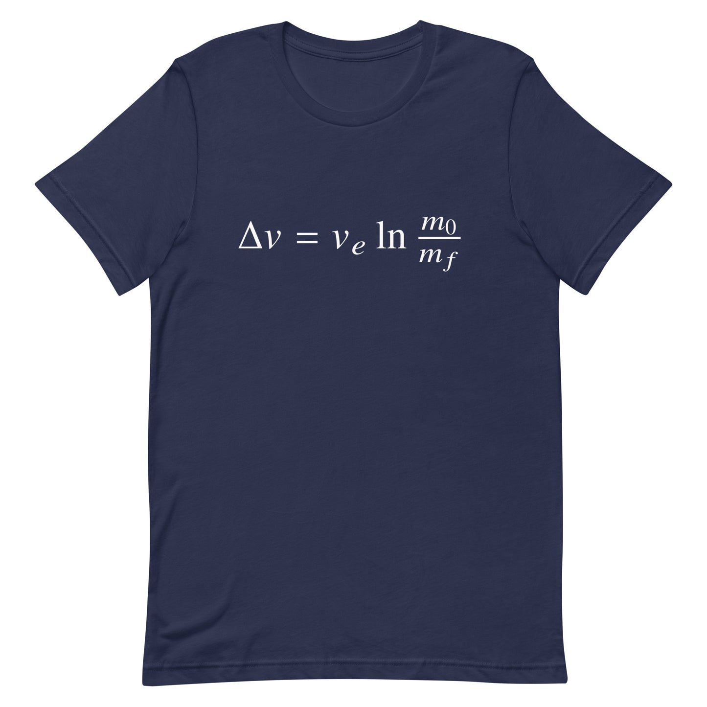 Mockup of Navy T-Shirt with Rocket Equation