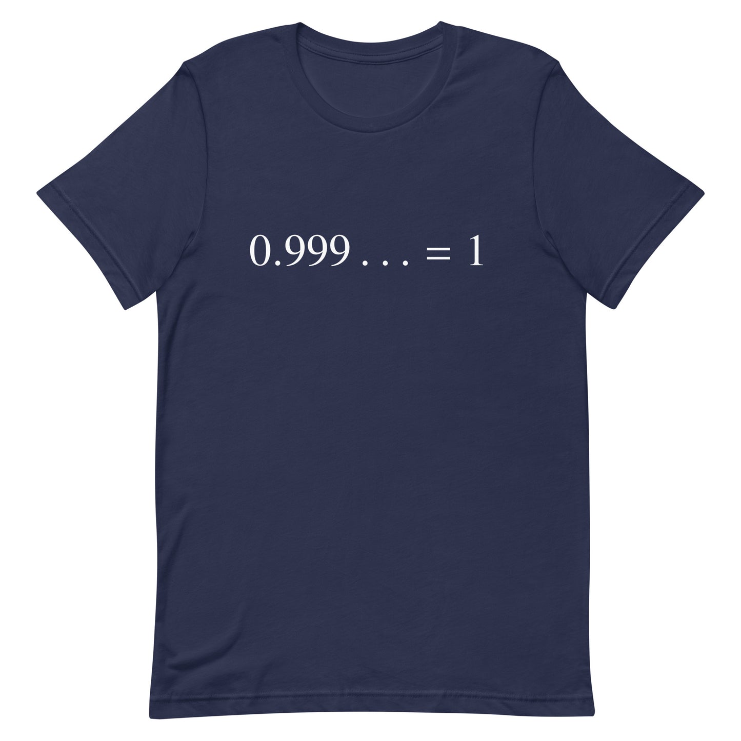 Mockup of Navy T-Shirt with Repeating Decimal Identity