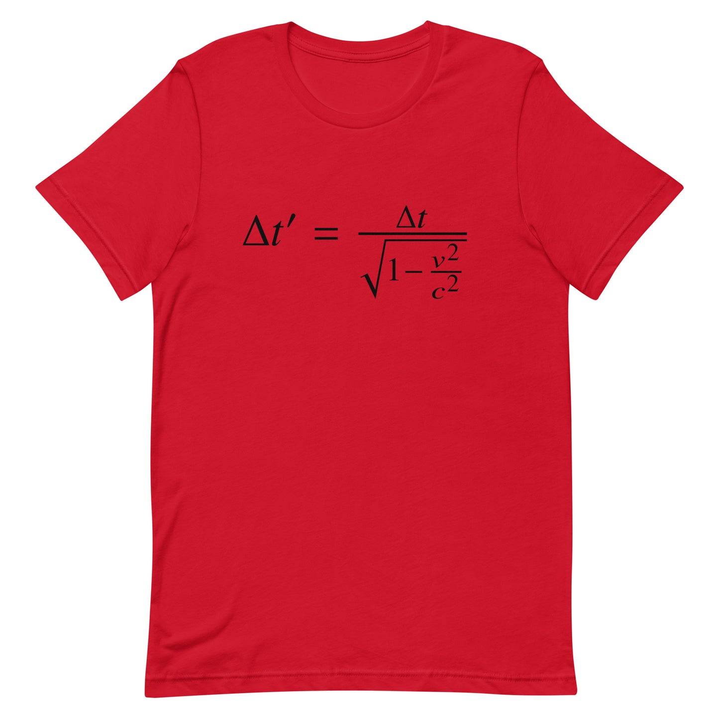 Mockup of Red T-Shirt with Time Dilation