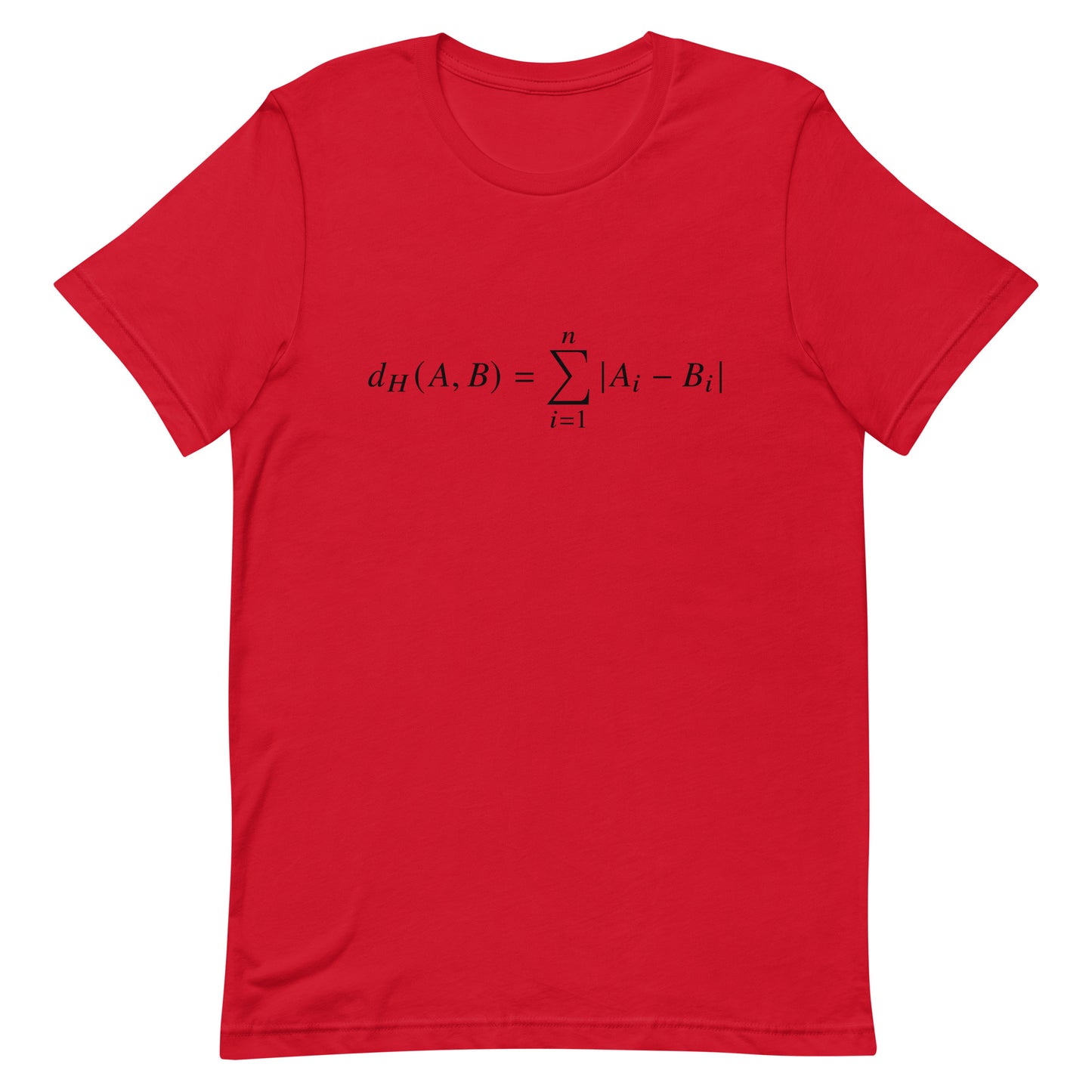 Mockup of Red T-Shirt with Hamming Distance