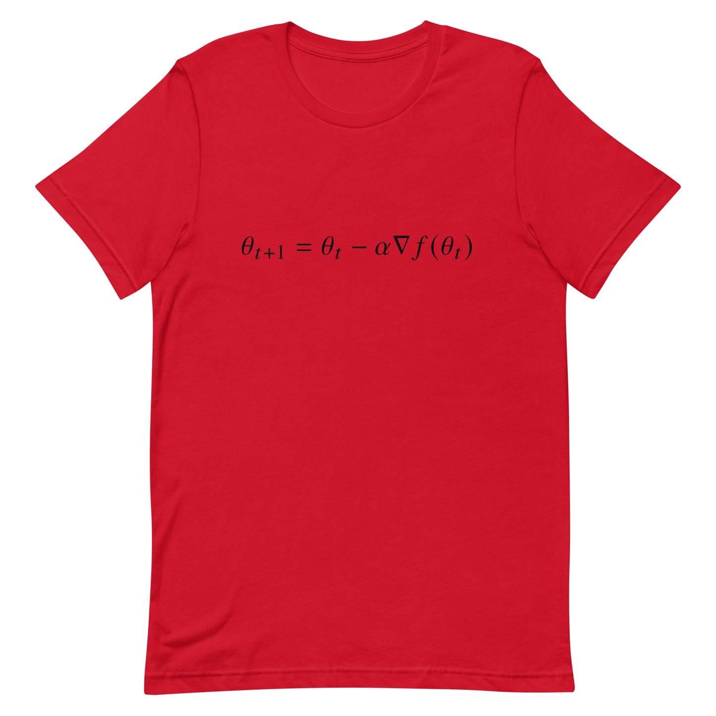 Mockup of Red T-Shirt with Gradient Descent