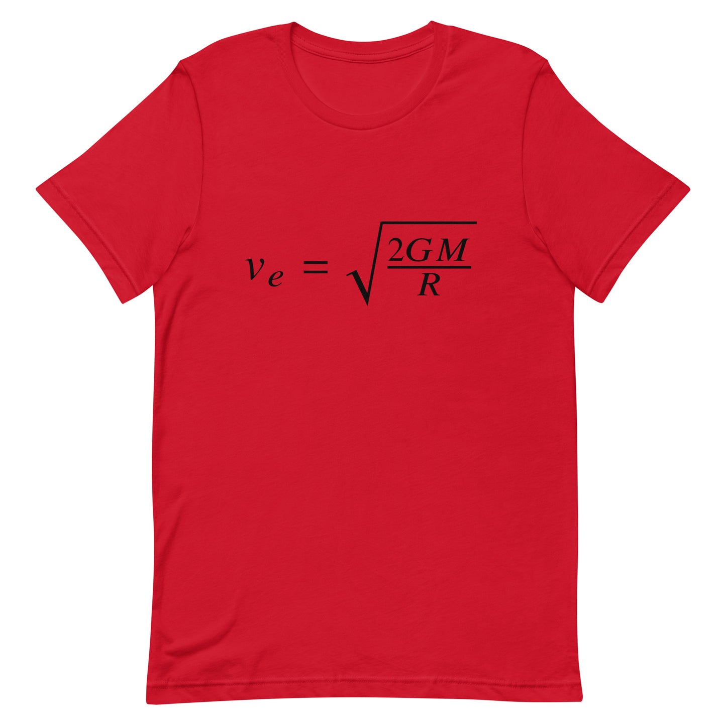 Mockup of Red T-Shirt with Escape Velocity