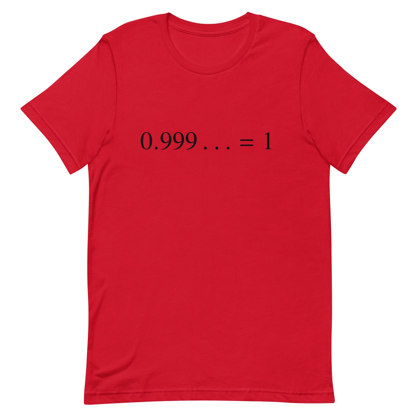 Mockup of Red T-Shirt with Repeating Decimal Identity