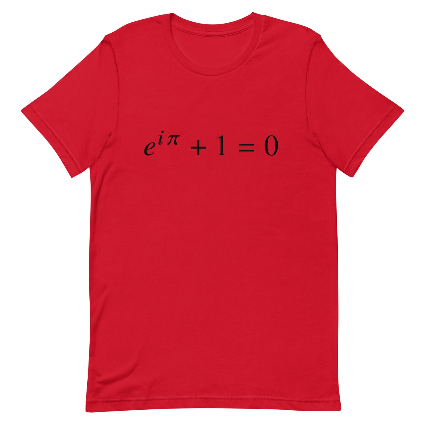 Mockup of Red T-Shirt with Euler's Identity