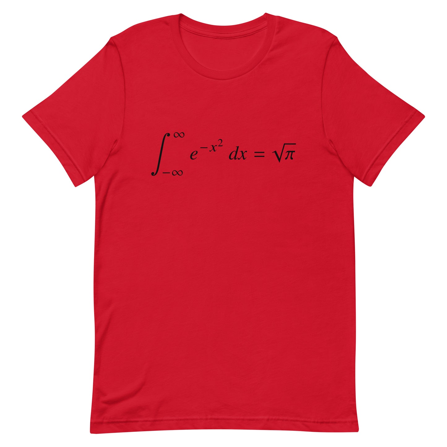 Mockup of Red T-Shirt with Gaussian Integral