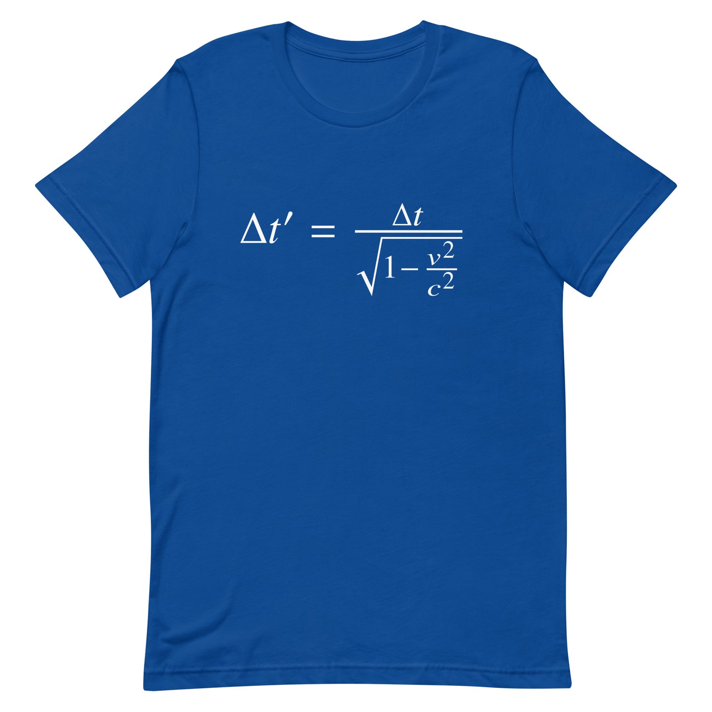 Mockup of True Royal T-Shirt with Time Dilation