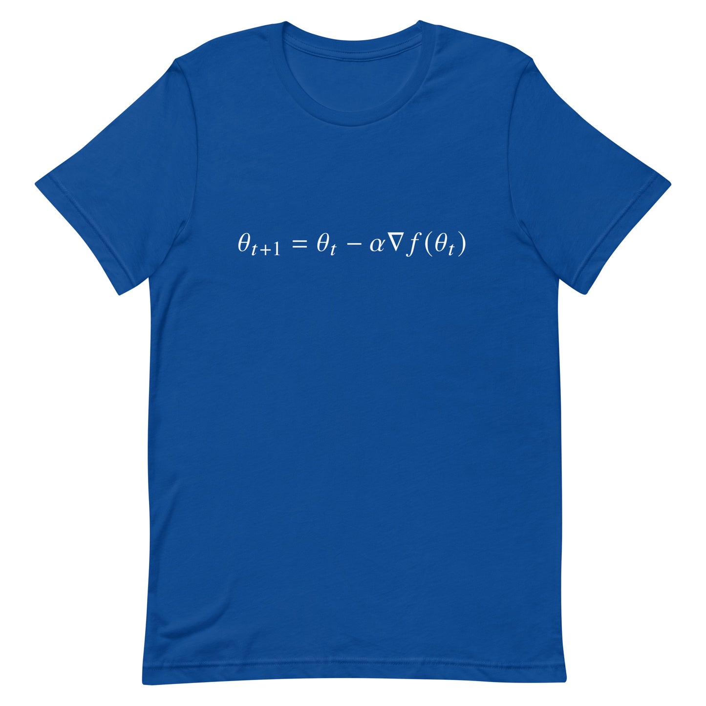 Mockup of True Royal T-Shirt with Gradient Descent