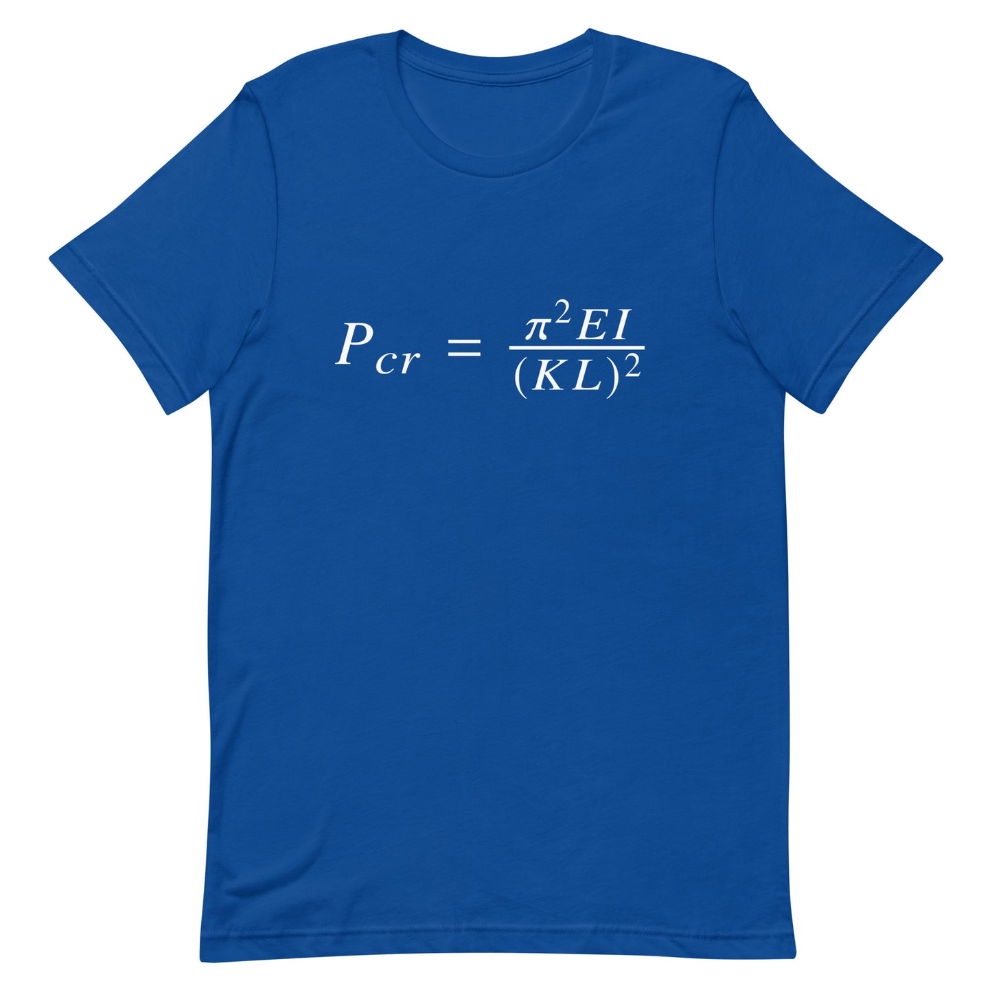 Mockup of True Royal T-Shirt with Load-Bearing Column Equation