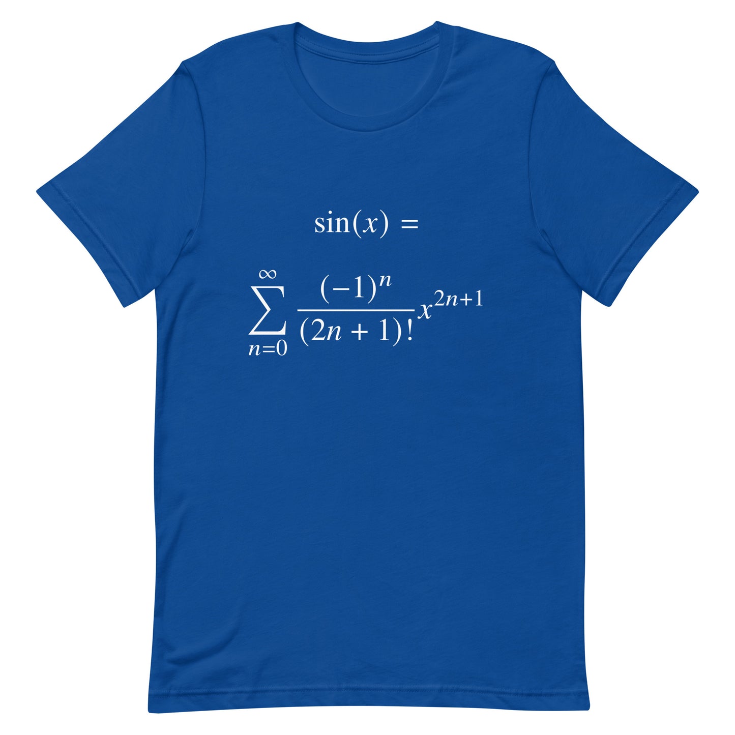 Mockup of True Royal T-Shirt with Taylor Series sin x