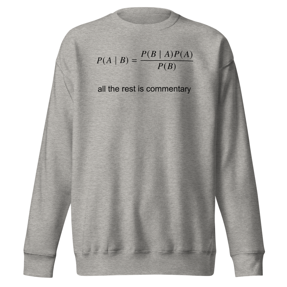 Bayes Theorem with commentary Carbon Grey