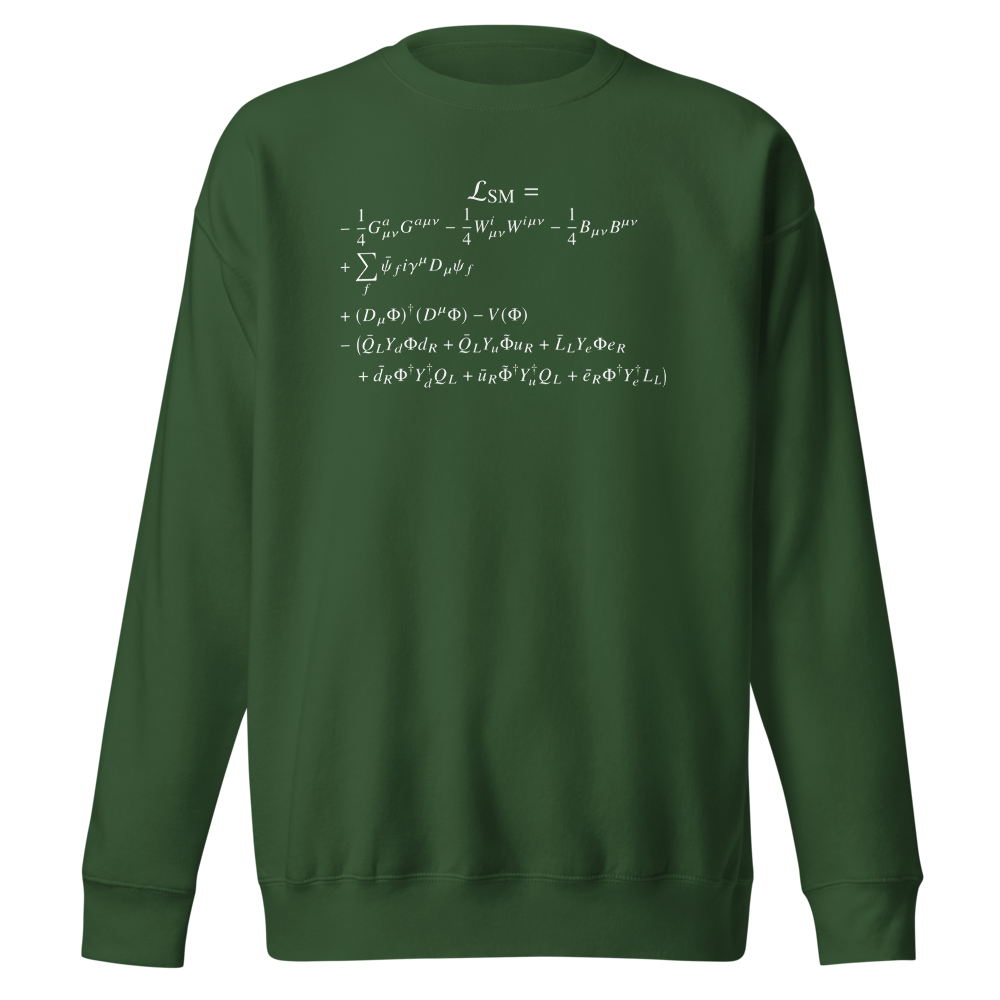 Standard Model Lagrangian Forest Green
