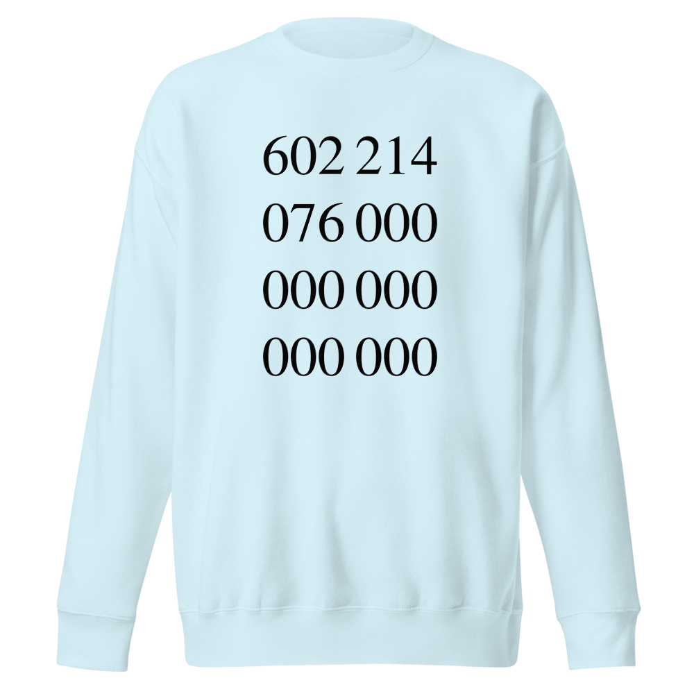 Avagadro's number Sky Blue
