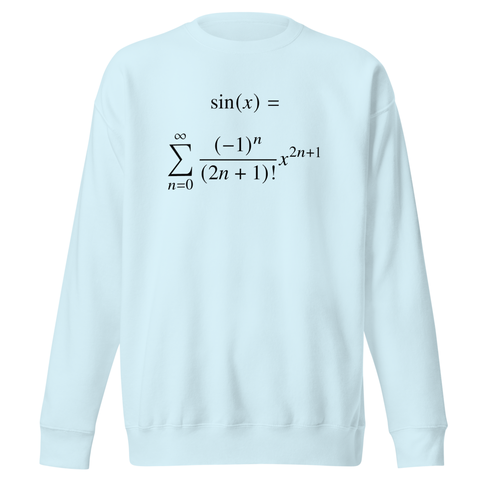 Taylor series expansion sin x Sky Blue