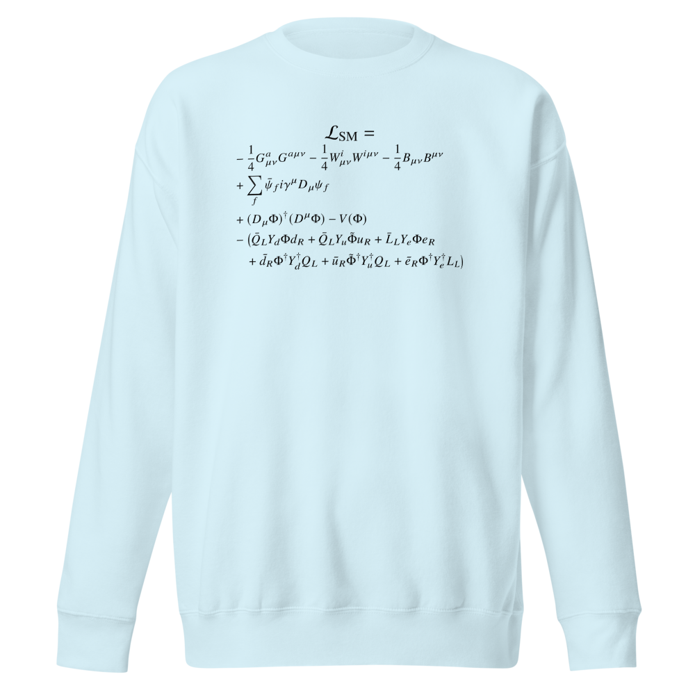 Standard Model Lagrangian Sky Blue