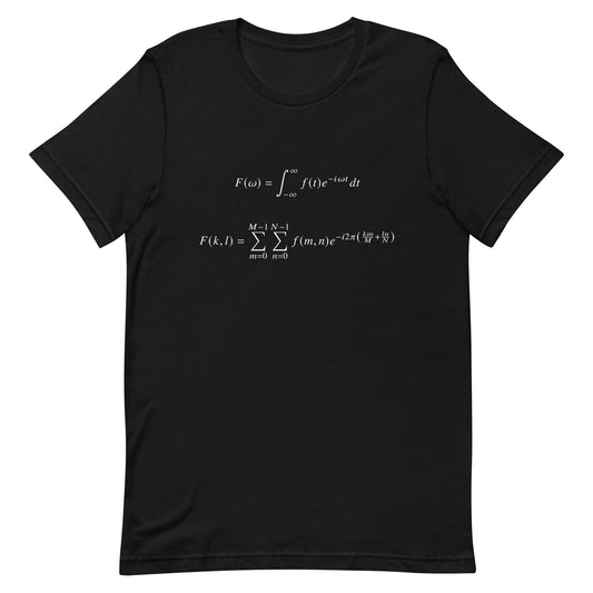 Mockup of Black T-Shirt with Fourier Transform