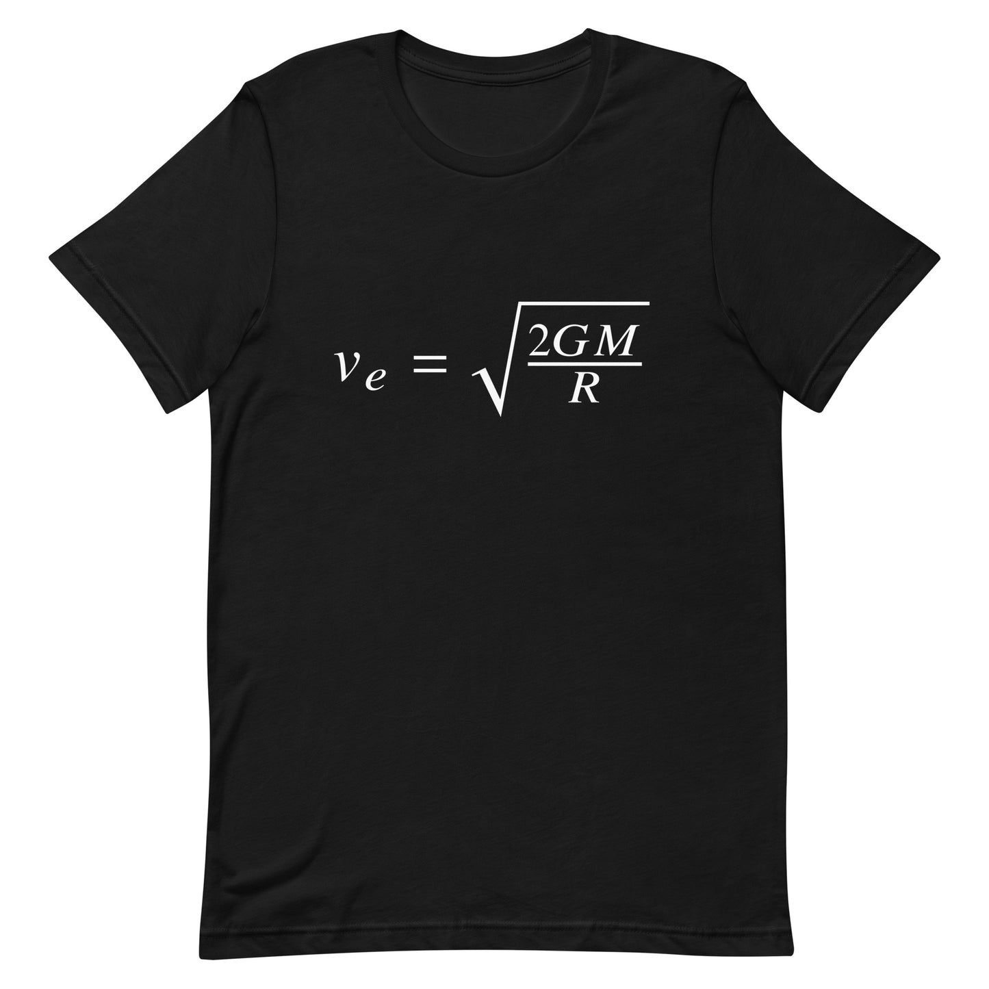 Mockup of Black T-Shirt with Escape Velocity